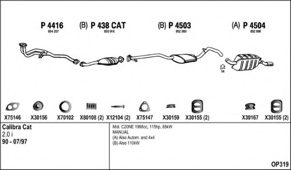 FENNO OP319 Exhaust System